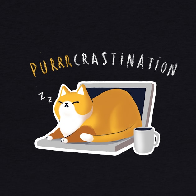 Purrcrastination - Fluffy Soft Cat - Kitty Procrastination by BlancaVidal